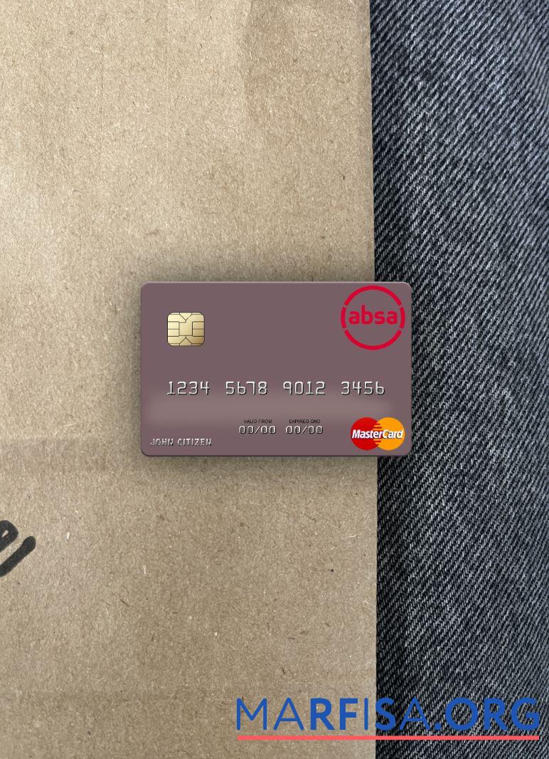 Printable South Africa Absa Group Limited mastercard photolook front sample